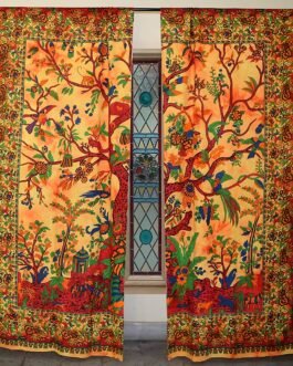 Enhance Your Living Room with Tree of Life Printed Curtains