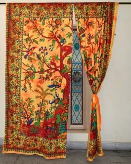 Enhance Your Living Room with Tree of Life Printed Curtains