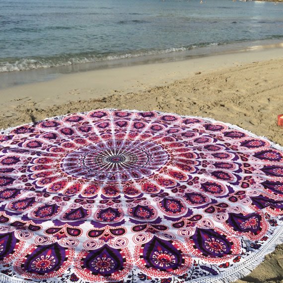 Exploring the Elegance of Pink Mandala Beach Throw