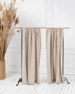 Solid Linen Door Curtains