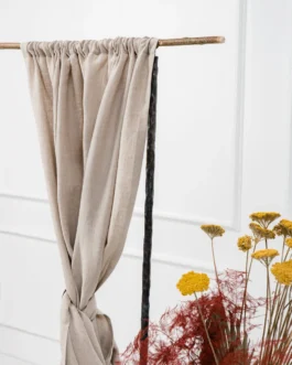 Solid Linen Door Curtains