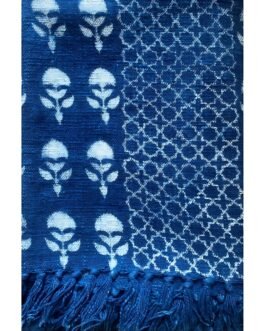 Bohemian Printed Blue Indigo Throw Blanket Farmhouse Décor