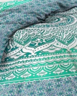 Revitalize Your Bedroom with the Ombre Green Mandala Duvet Set