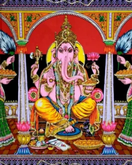 Elegant Lord Ganesh Cotton Cloth Poster for Your Wall Decor