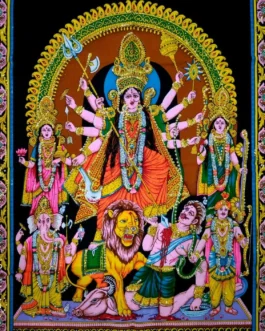 Elevate Your Space with a Maa Durga Wall Hanging Tapestry