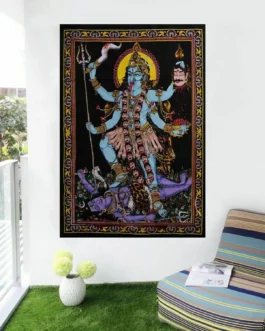 Hindu Goddess Maa Kali Wall Hanging Tapestry 30″x40″