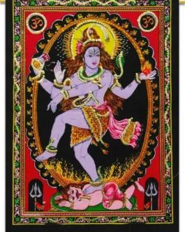 Lord Natraj Dancing Pose Cotton Cloth Poster Wall hanging Tapestry